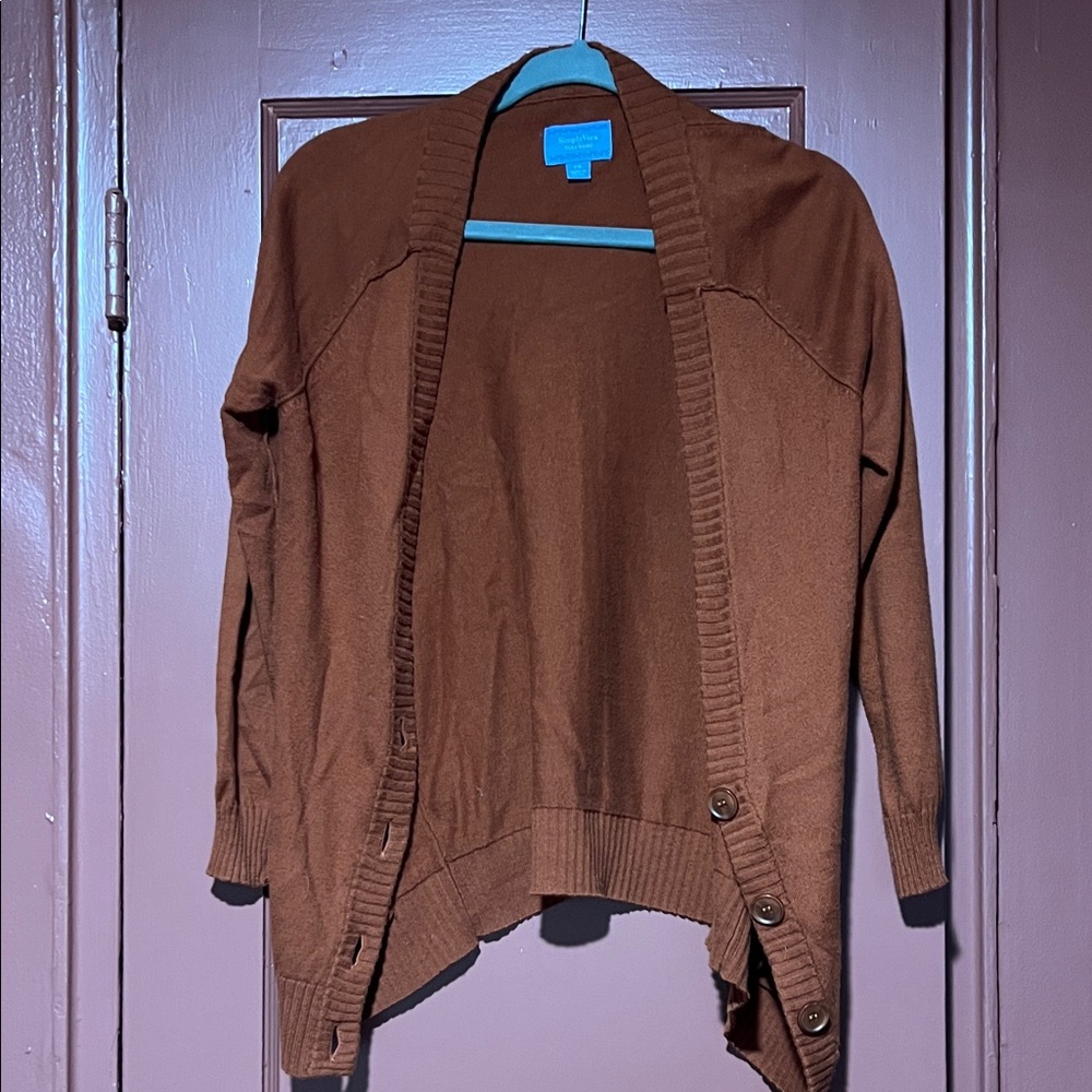 Simply Vera Vera Wang Rust Cardigan - Vintage